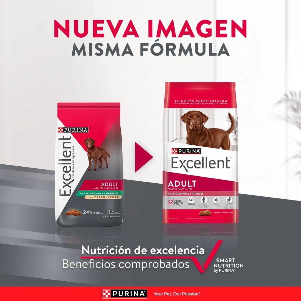 EXCELLENT DOG ADULTO RAZAS MEDIANAS Y GRANDES X 15 KG