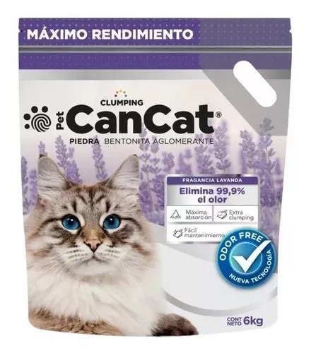 PIEDRAS BENTONITA AGLOMERANTE LAVANDA X 6 KG CANCAT