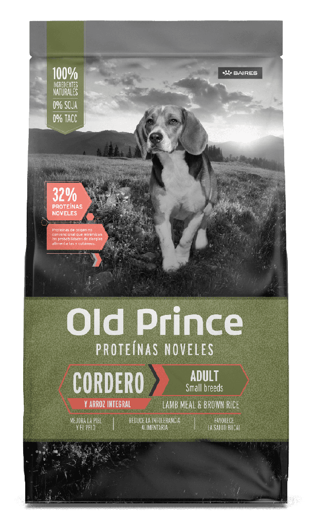 OLD PRINCE NOVEL CORDERO Y ARROZ ADULTO RAZA PEQUEÑA 15KG