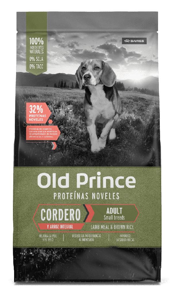 OLD PRINCE NOVEL CORDERO ADULTO RAZA PEQUEÑA X 7,5 KG