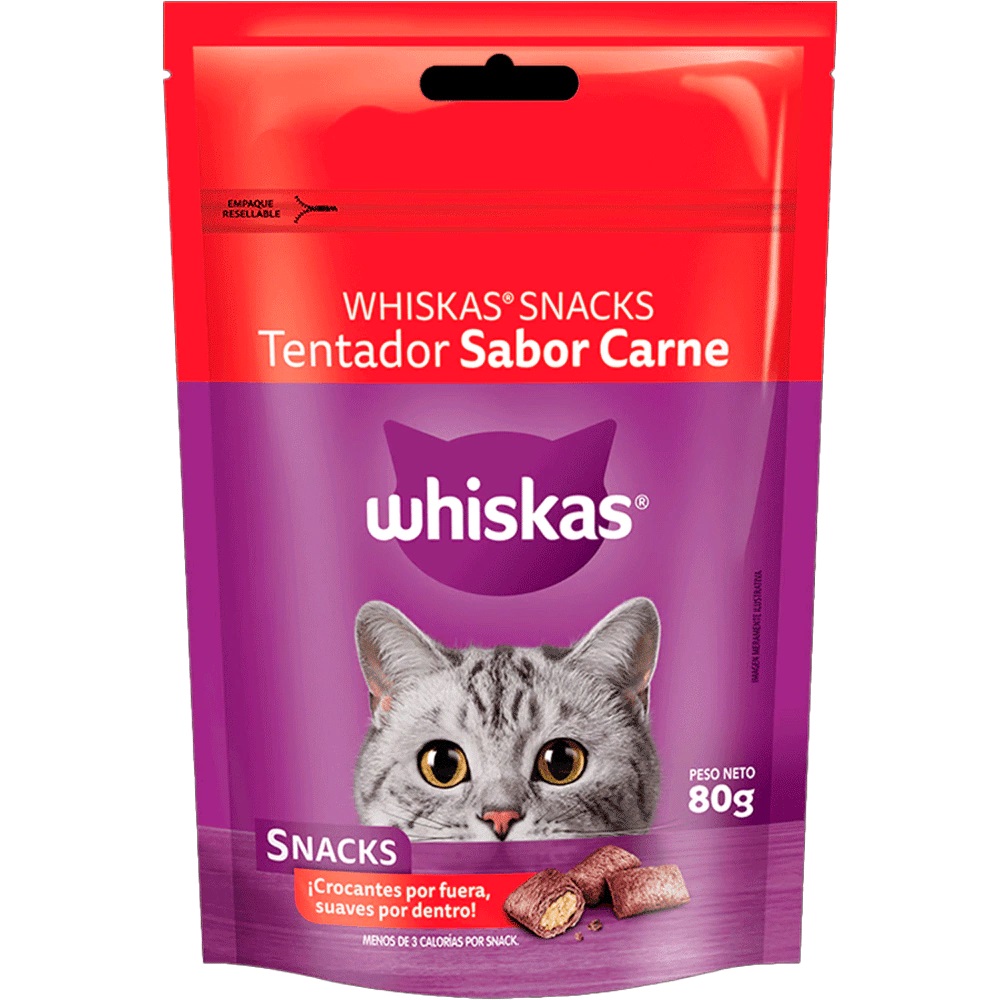 WHISKAS SNACK CARNE X 80G